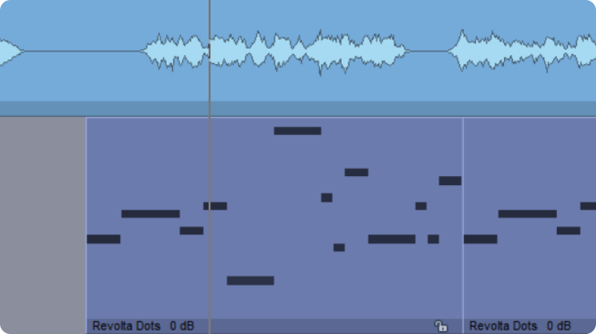 Opvallende MIDI-weergave