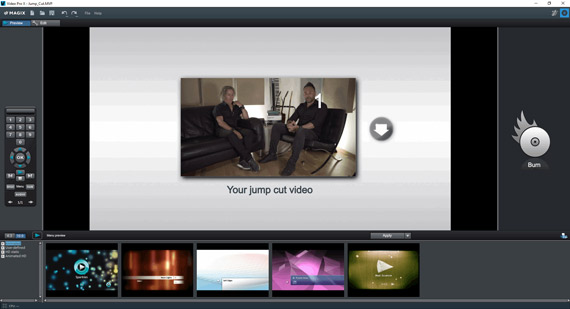 Burn your video with jump cuts to disc