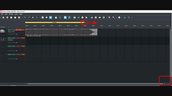 Set the zoom section and playback area