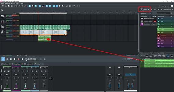 Musikproduktion mit Soundpool-Loops