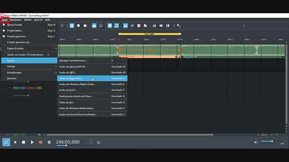 Compression formats for audio export