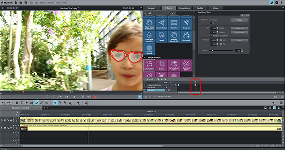 Manual Motion tracking: The end keyframe will automatically be placed