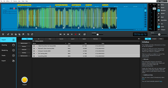 Import audio files