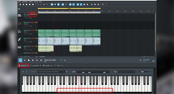 Spur für Software-Synthesizer scharfschalten