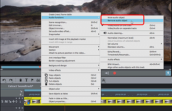 Suppression de la piste audio d'une vidéo