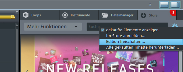 Freischaltung einer Edition aus dem kostenlosen Music Maker heraus Freischaltung einer Edition aus dem kostenlosen Music Maker heraus
