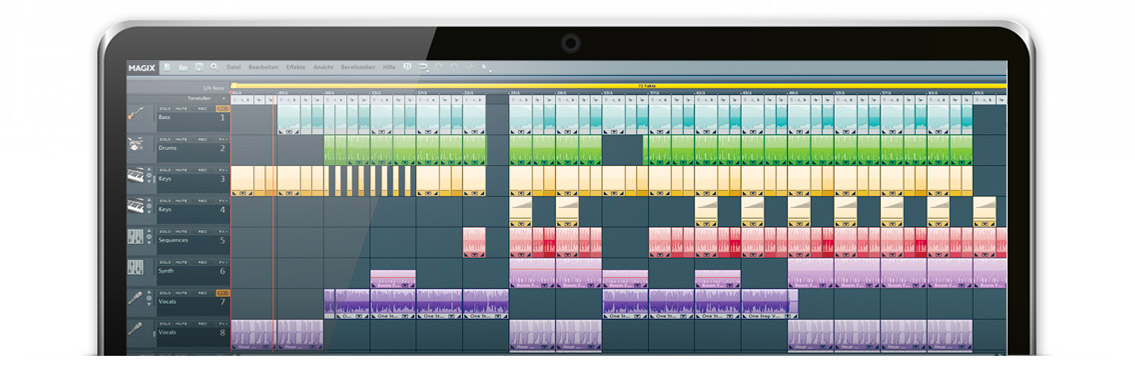 Musikproduktion mit MAGIX Music Maker und Samplitude Music Studio.