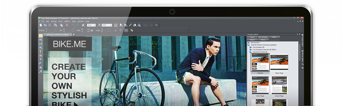 Create websites with Xara Web Designer