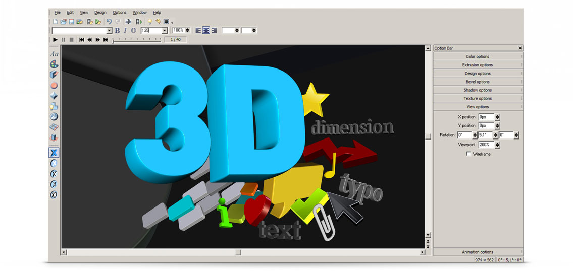 Xara 3D Maker – 3D graphics and 3D logo for each use