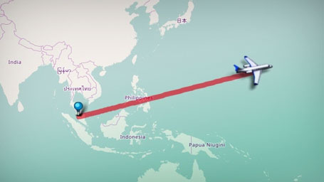 Travel route animation Travel route animation