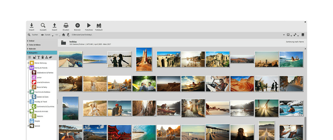 Photostory deluxe Plus Käyttöliittymä