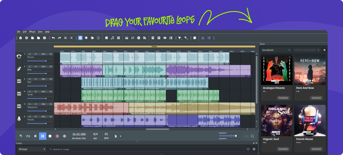 Music Maker Loop mixer