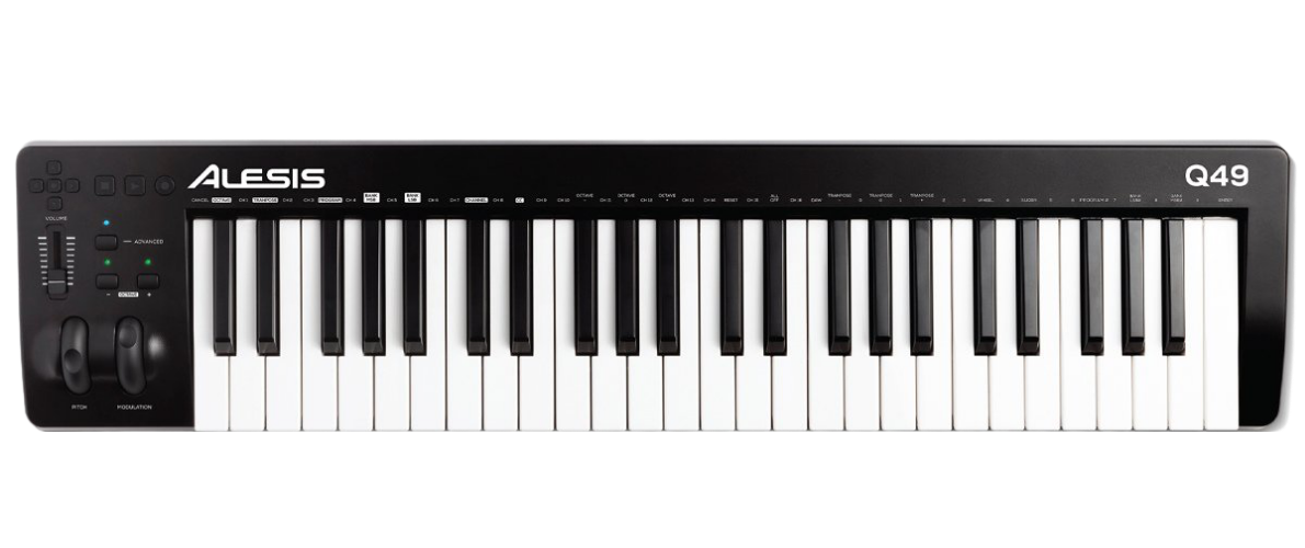 O teclado MIDI Alesis Q49 MKII de 49 teclas 