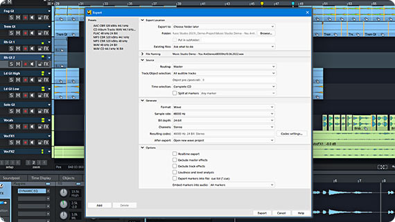 Verbesserter Export-Workflow