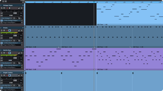 Visualização otimizada de objetos MIDI