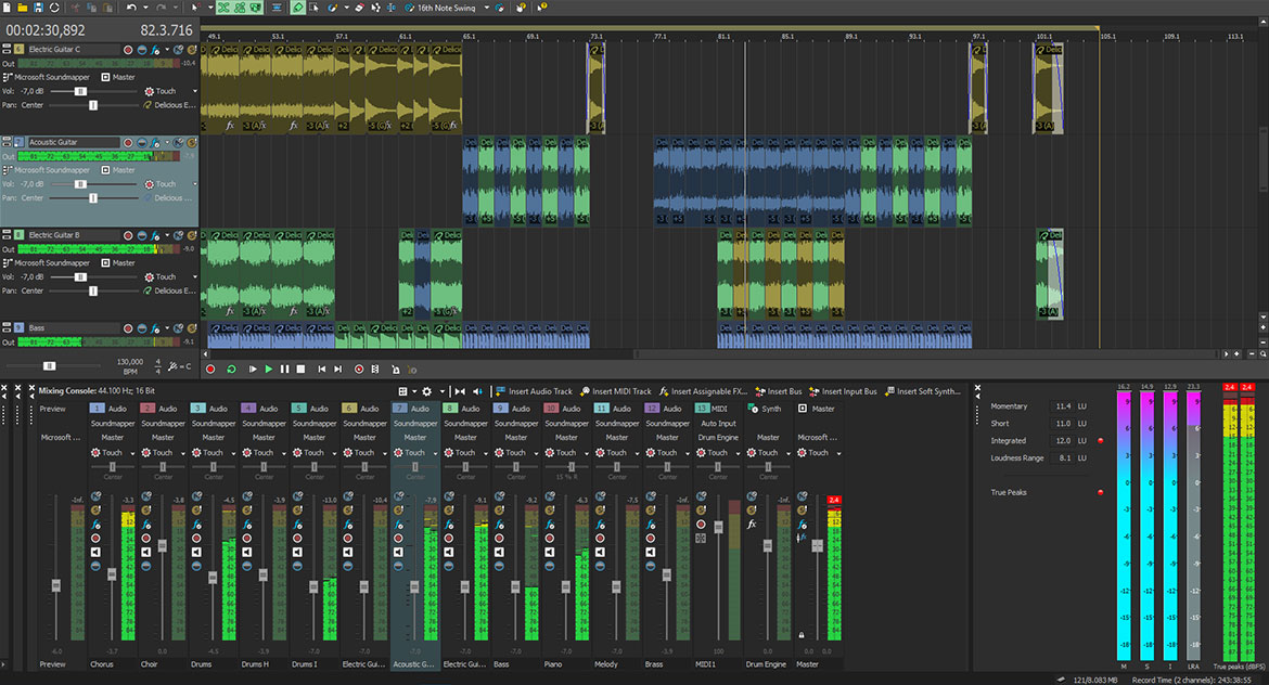 Professional Loudness metering in the master channel