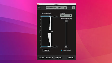 De-clip for repairing digital and analog clipping artifacts De-clip for repairing digital and analog clipping artifacts