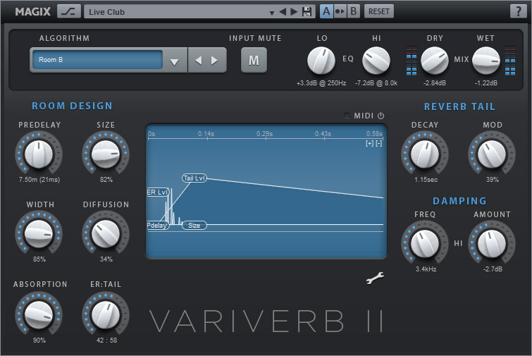 Artificial reverb effects