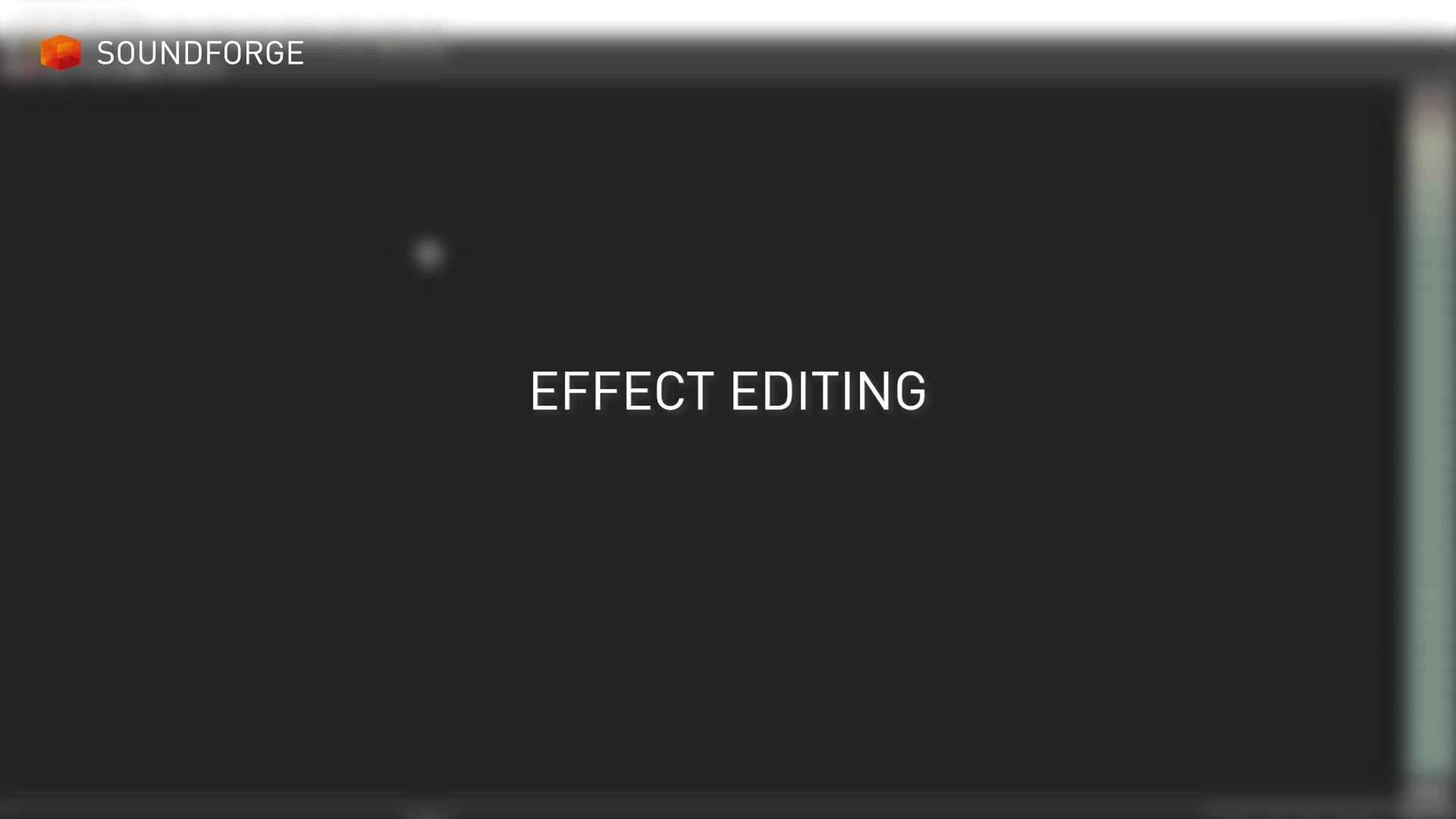 Effect editing