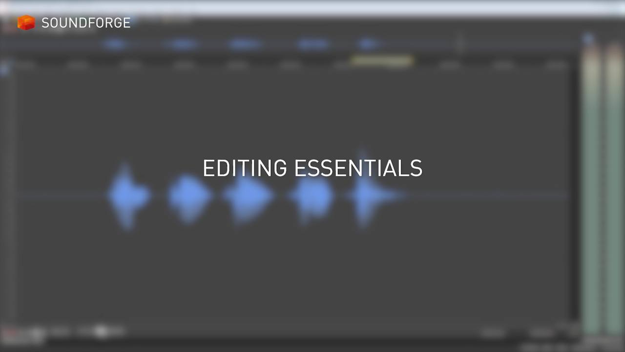 Basic audio editing