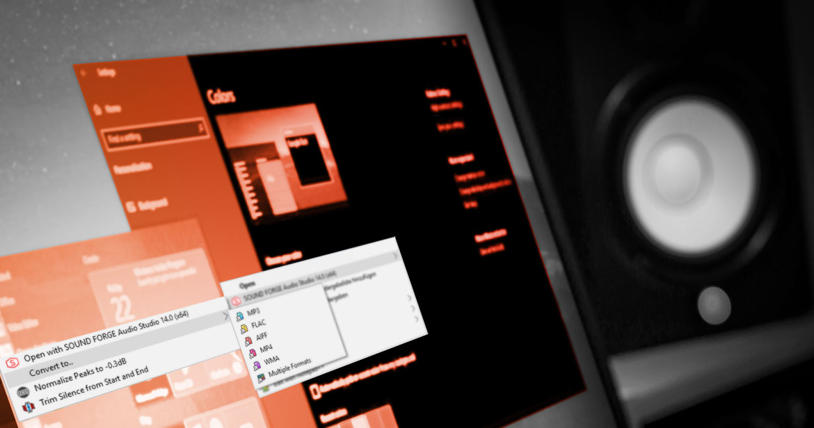 Windows context menu Windows context menu