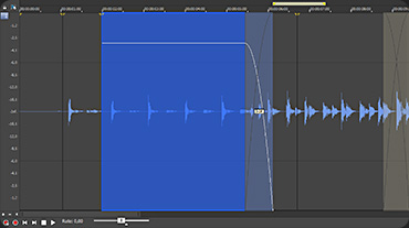 Ajustement des événements audio avec l'outil Événement