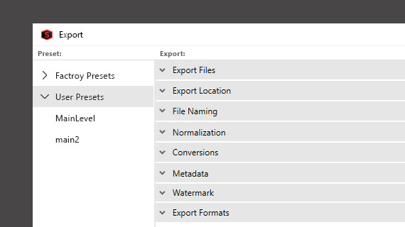 NEW! Advanced Export Functions