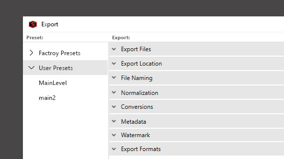 NEW! Advanced Export Functions NEW! Advanced Export Functions