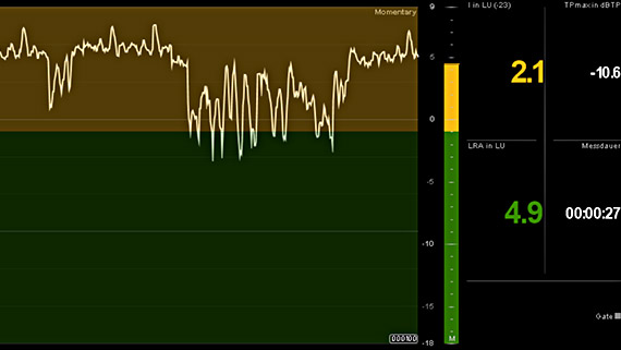 Visualisation du niveau sonore Visualisation du niveau sonore