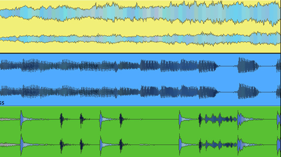 Detailed waveform display Detailed waveform display