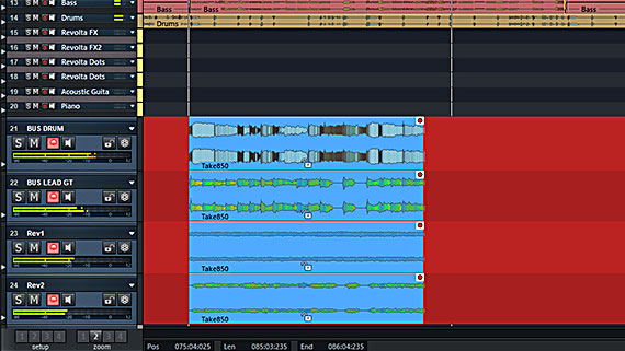 Gör mycket flexibelt med Track-Output-Recording