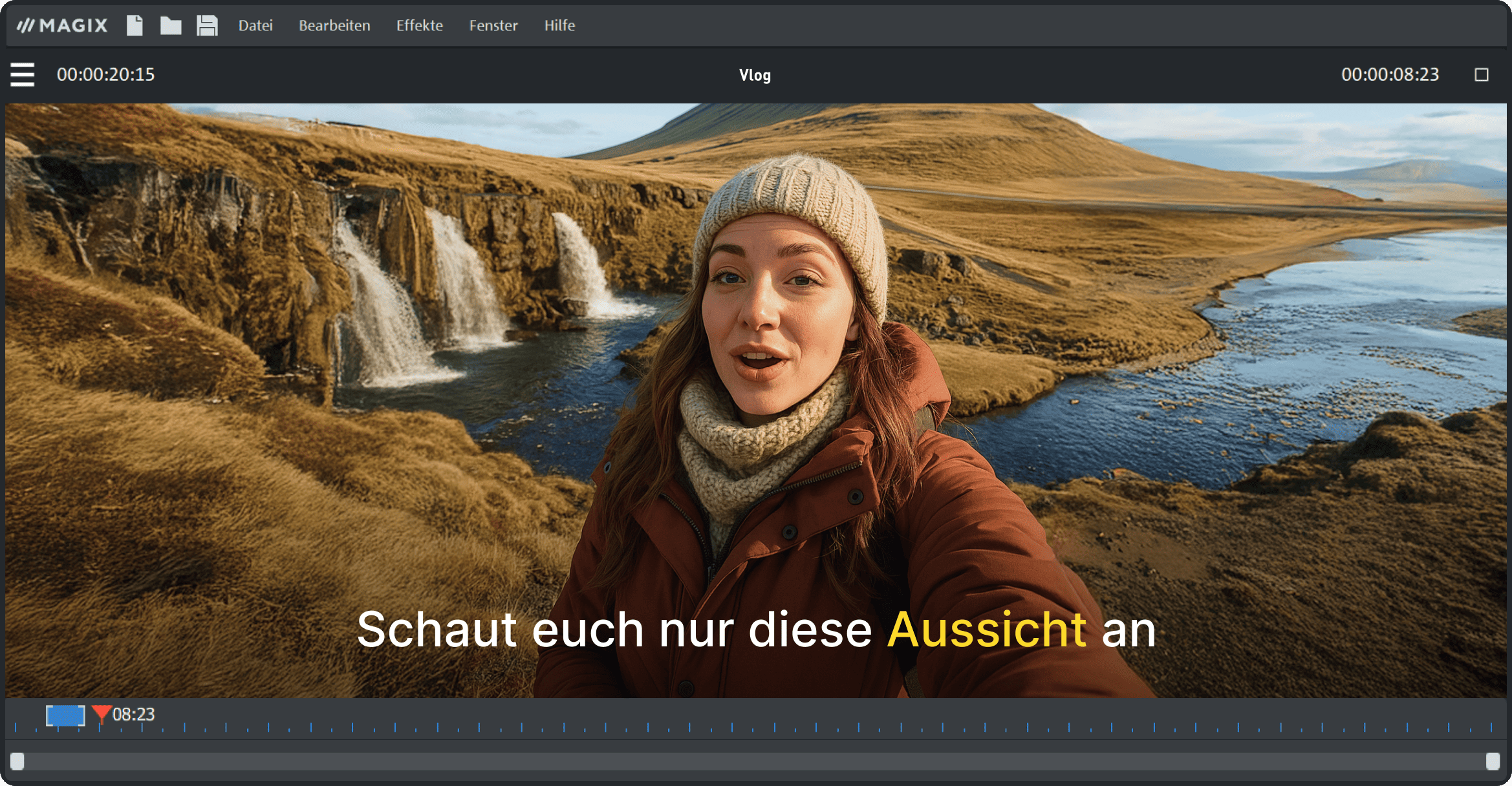 Wort für Wort, wie beim Karaoke