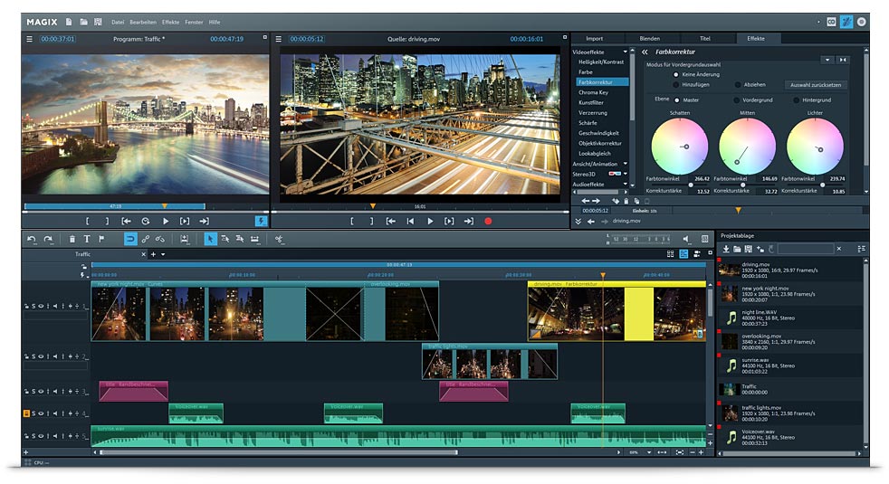 Professionelle Videobearbeitung