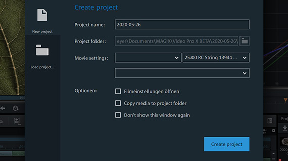 More intuitive start dialog More intuitive start dialog