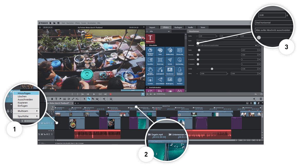 Spurhandling, Kapitel-Export, Plug-in-Dialoge Spurhandling, Kapitel-Export, Plug-in-Dialoge