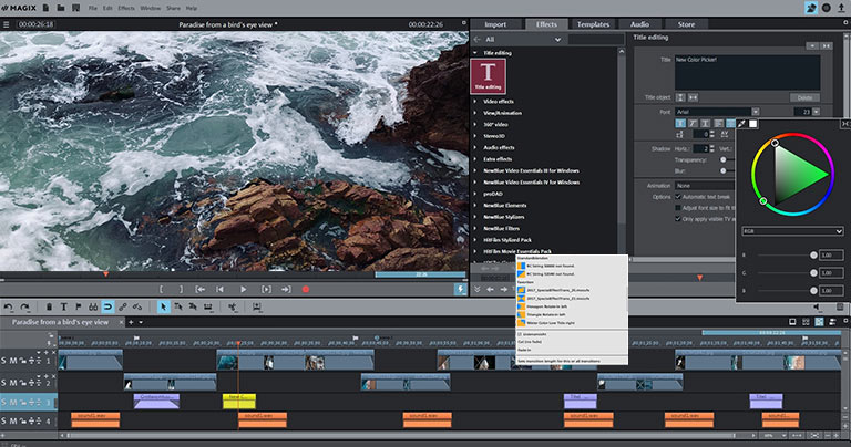 New, fast editing tools
