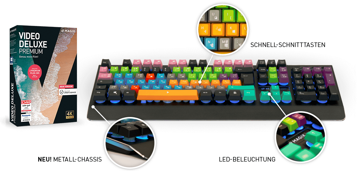 Die neue Videoschnitt-Tastatur Die neue Videoschnitt-Tastatur