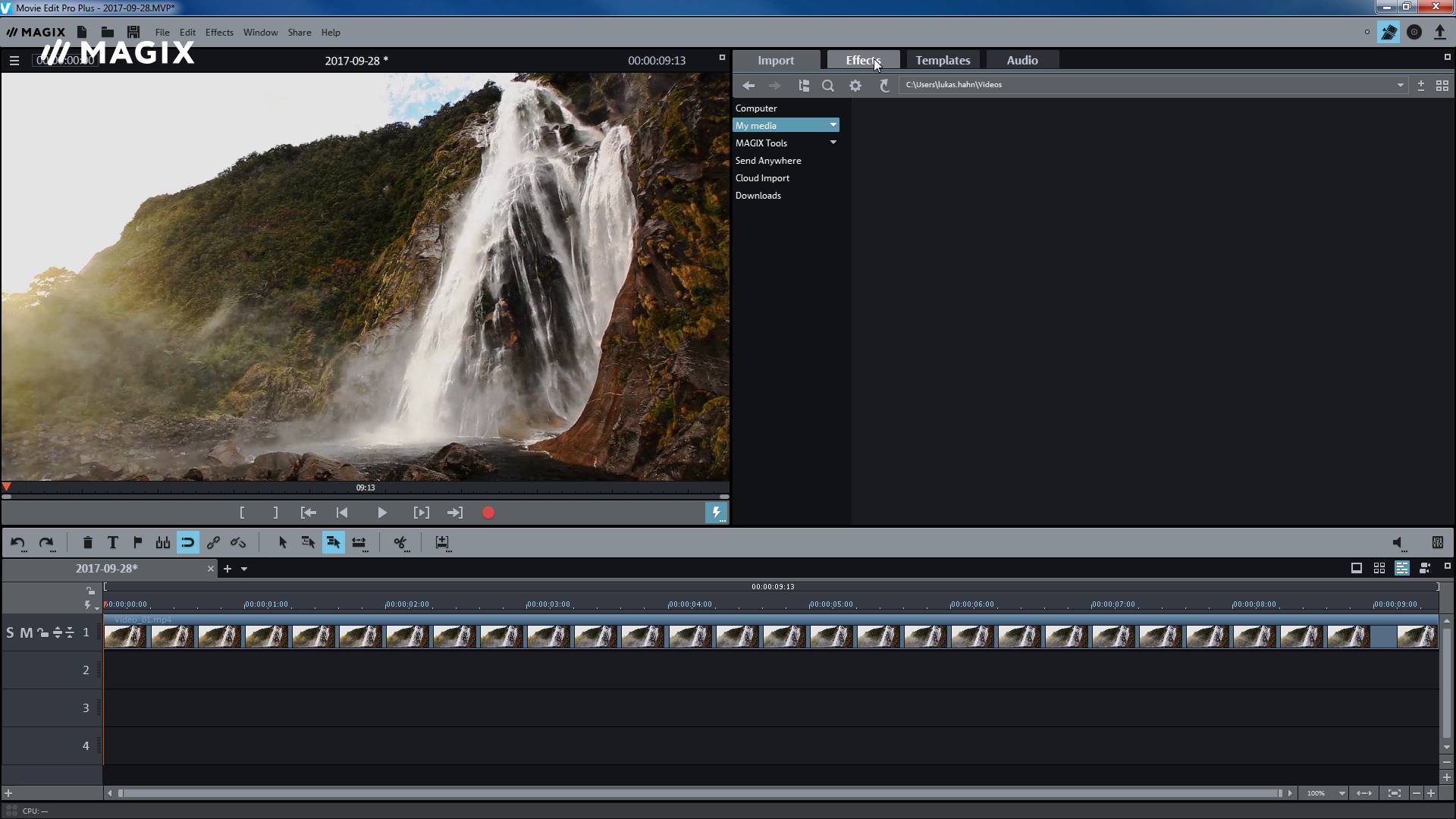 magix movie edit pro 2013 screen capture