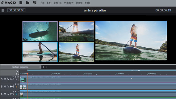 Multicam editing fino a 4 videocamere