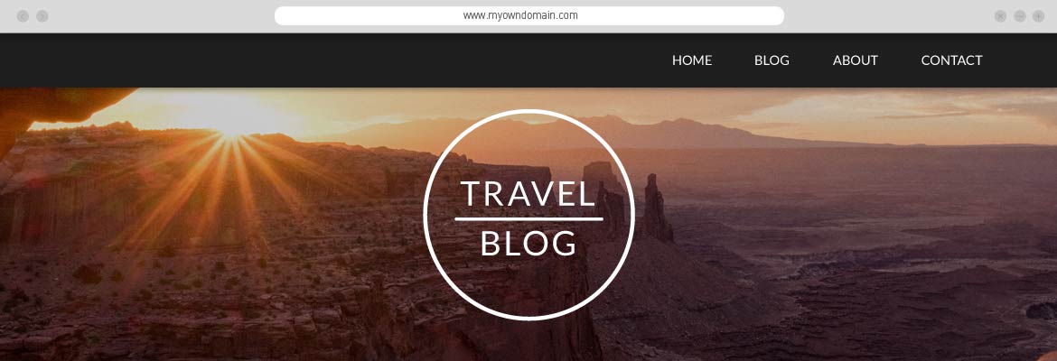 Slider di foto panoramiche con intestazioni