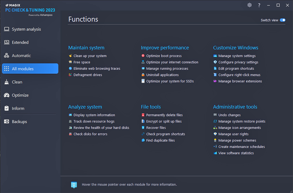 Numerous one-of-a-kind features