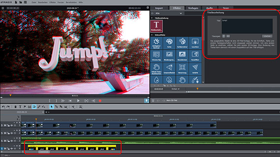 3D-Video mit 3D-Titel ausstatten