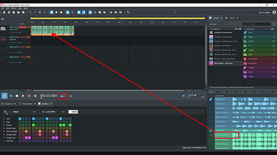 Put drum sample "Kitty Compress A" on a track and then change the tempo