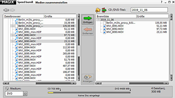 Dateien auf DVD brennen DVD brennen mit Speed burnR