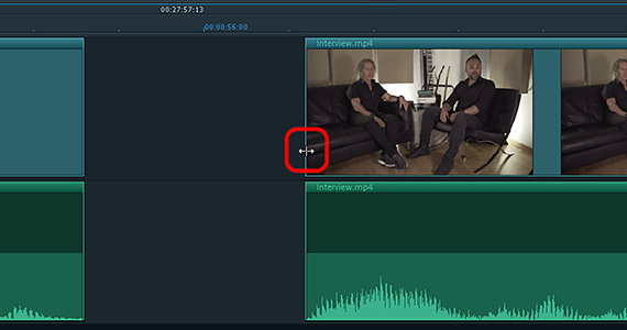 Jump Cuts setzen Click & Drag