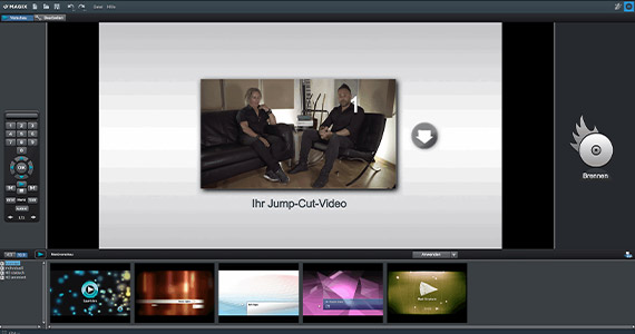 Video mit Jump Cuts auf Disc brennen