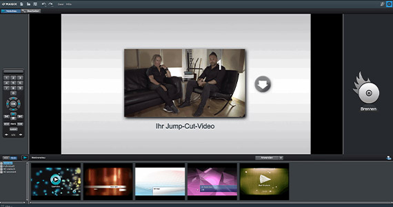 Disc brennen Video mit Jump Cuts auf Disc brennen