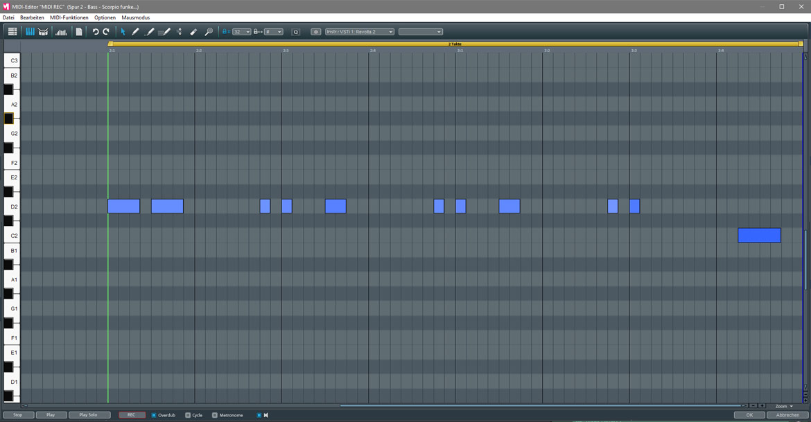 Beats machen - Bass-Spur solo