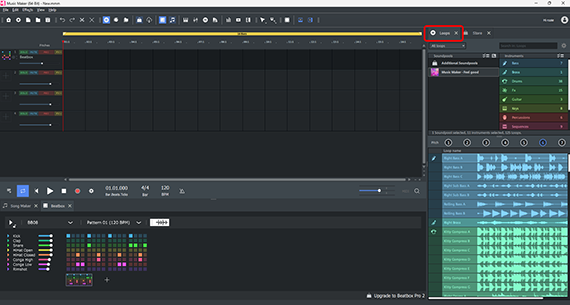 Loop selection Program interface with loop selection