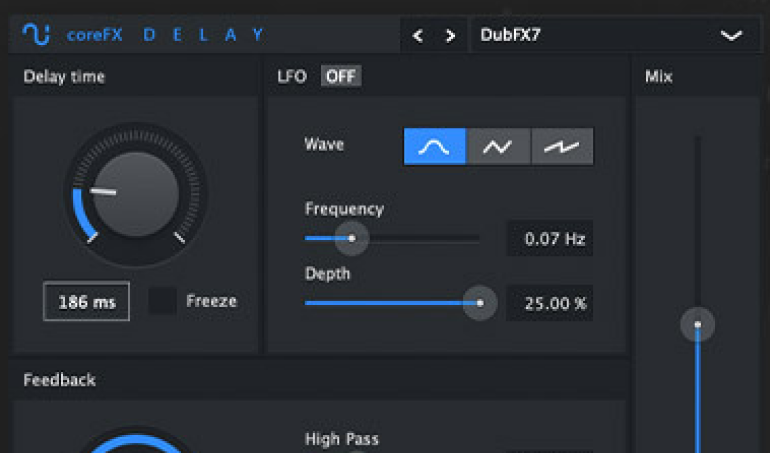 Echo & Delay with coreFX Delay